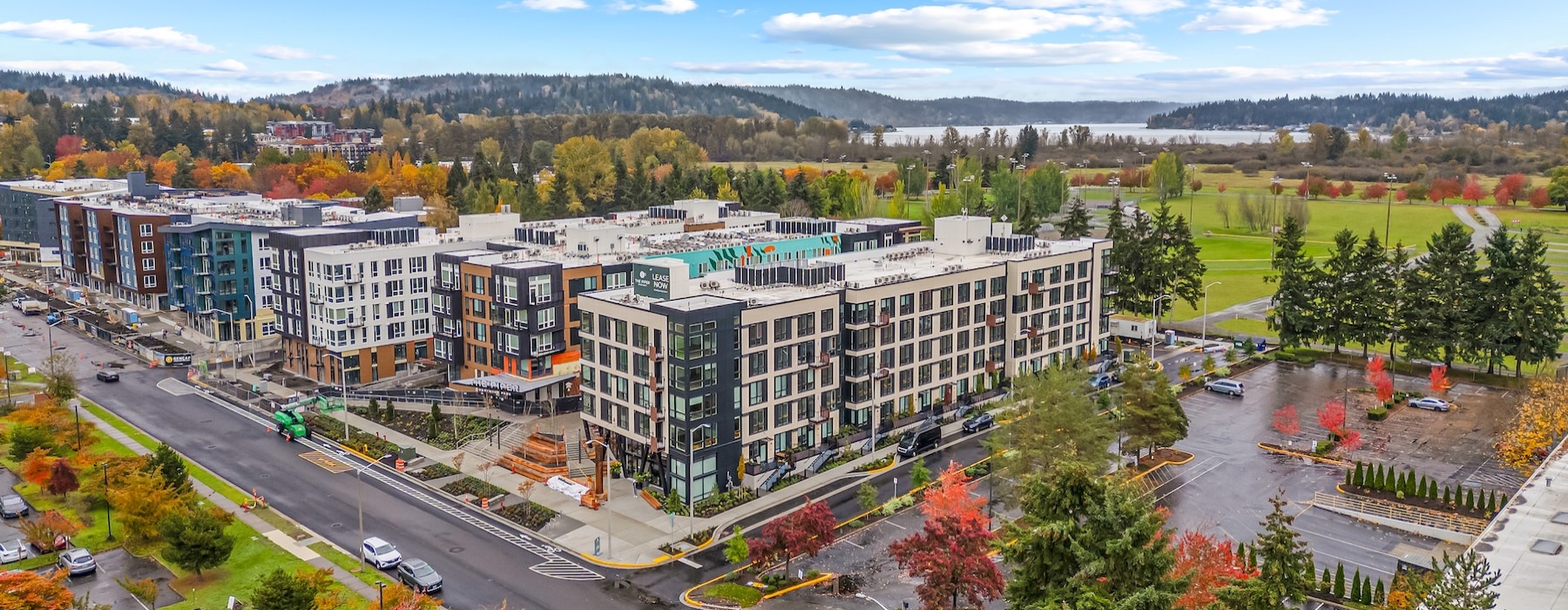 a high angle view of a building