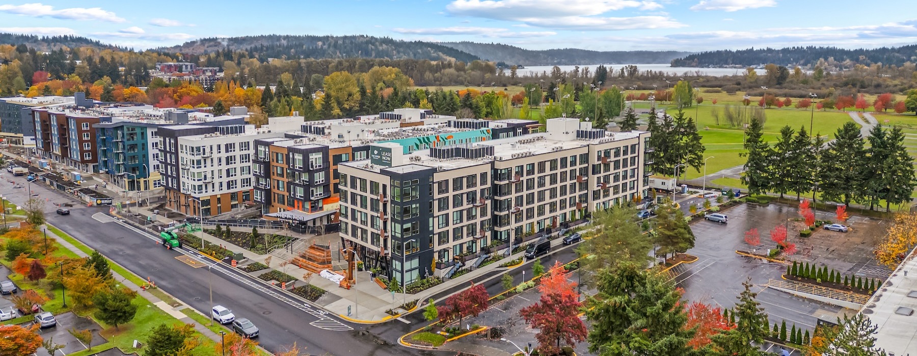 a high angle view of a building